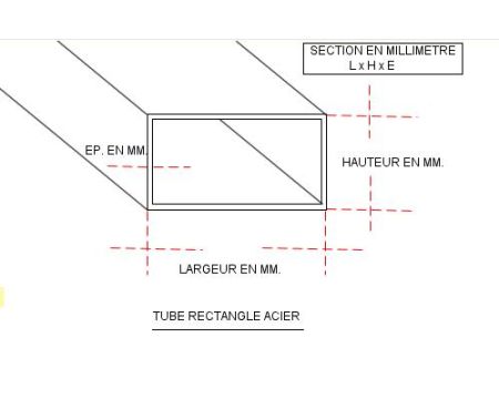 TUBE INOX CARRE 60 x 60 X 2 QUALITE DECO 304L