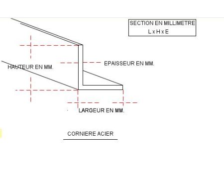 CORNIERE P.A.F 30 X 30 X 2 ACIER NOIR