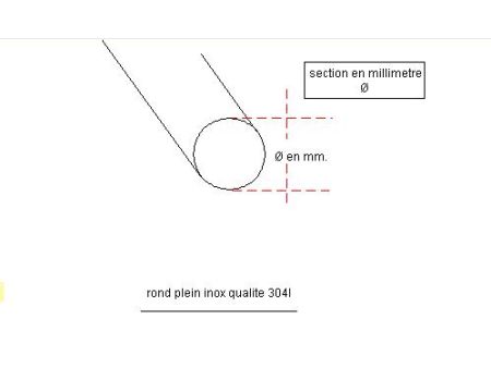 FER ROND INOX PLEIN ETIRE Ø 6 MM QUALITE 304L