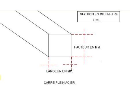 FER CARRE PLEIN INOX ETIRE 16 X 16 QUALITE 304L