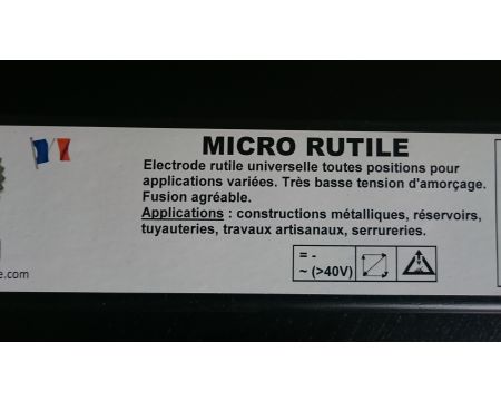 ELECTRODE RUTILE DIA 2.5MM PAQUET 1KG