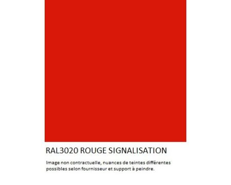 PEINTURE ANTICORROSION ROUGE SIGNALISATION RAL 3020
