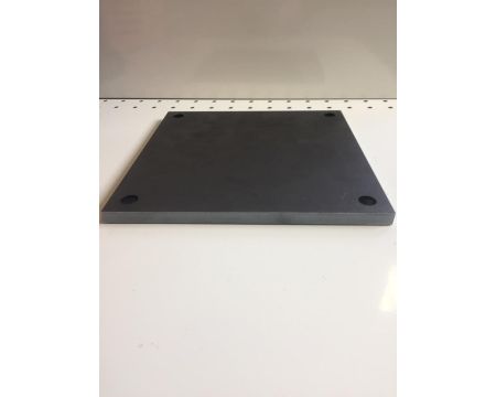 Platine carrée percée 200x200x10