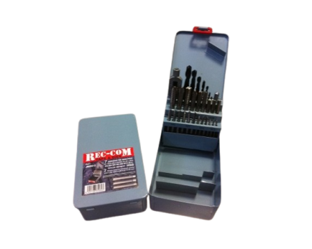 COFFRET 7 TARAUDS M3 A M12 + 7 FORETS + PORTE TARRAUD JMB1