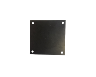 Platine carree percee 200x200x10