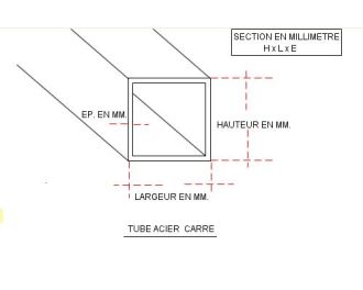 TUBE CARRE GALVA SDZ 35 X 35 X 2