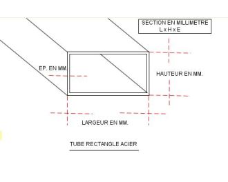 TUBE RECT. GALVA SDZ 40 X 27 X 2