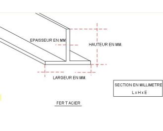 FER TE ACIER 80 X 80 X 9 MM NOIR S235
